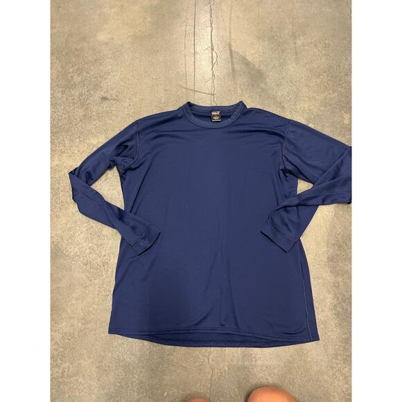 Vintage Patagonia Shirt Mens L Blue Capilene Long Sleeve Base Layer Made In USA - Picture 1 of 5